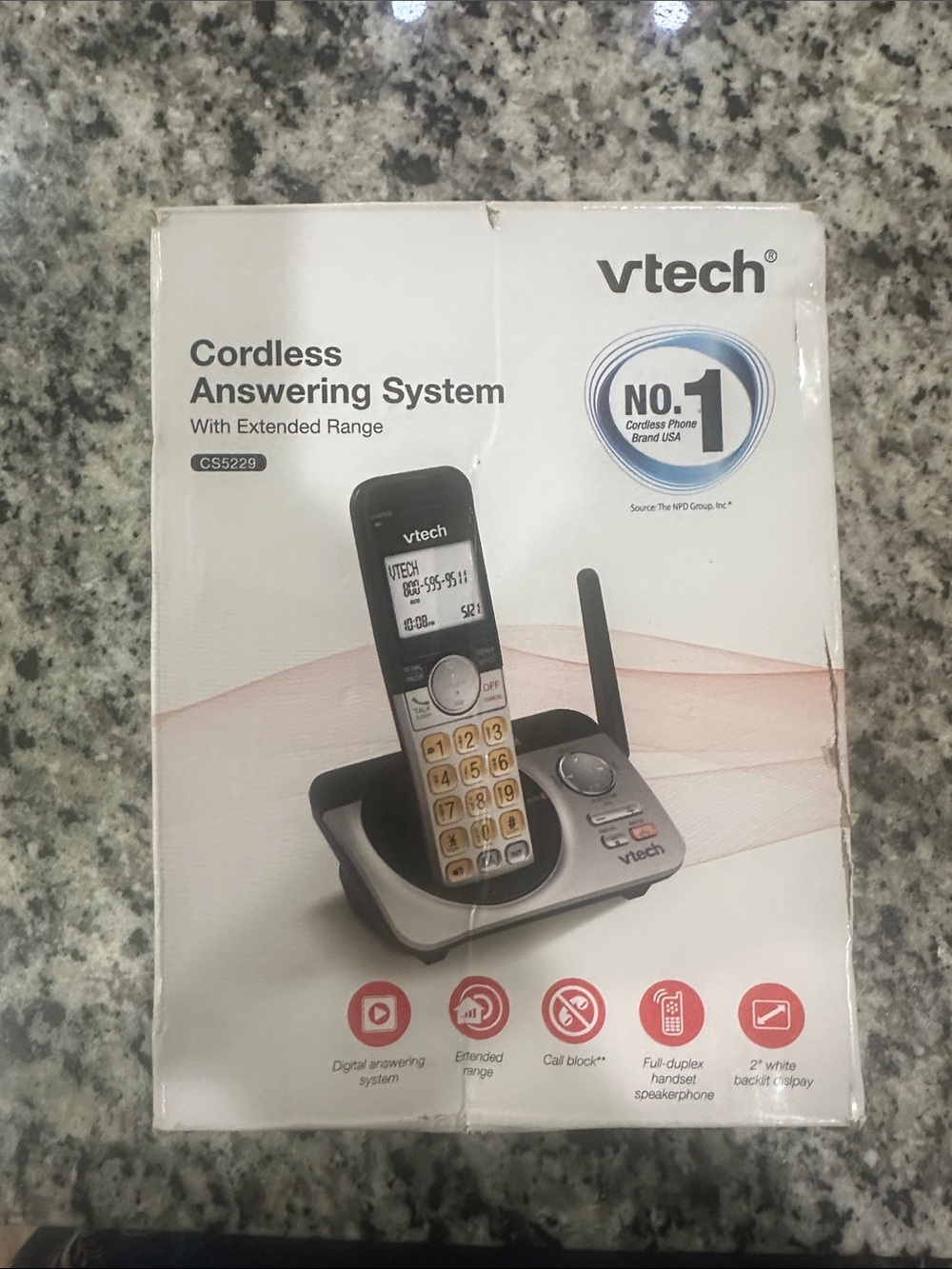 VTech Cordless Answering Phone System - Silver/Black